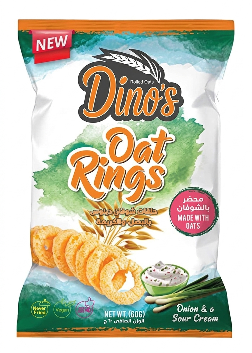 Onion & Sour Cream Oat Rings — Savoury Oat Snacks