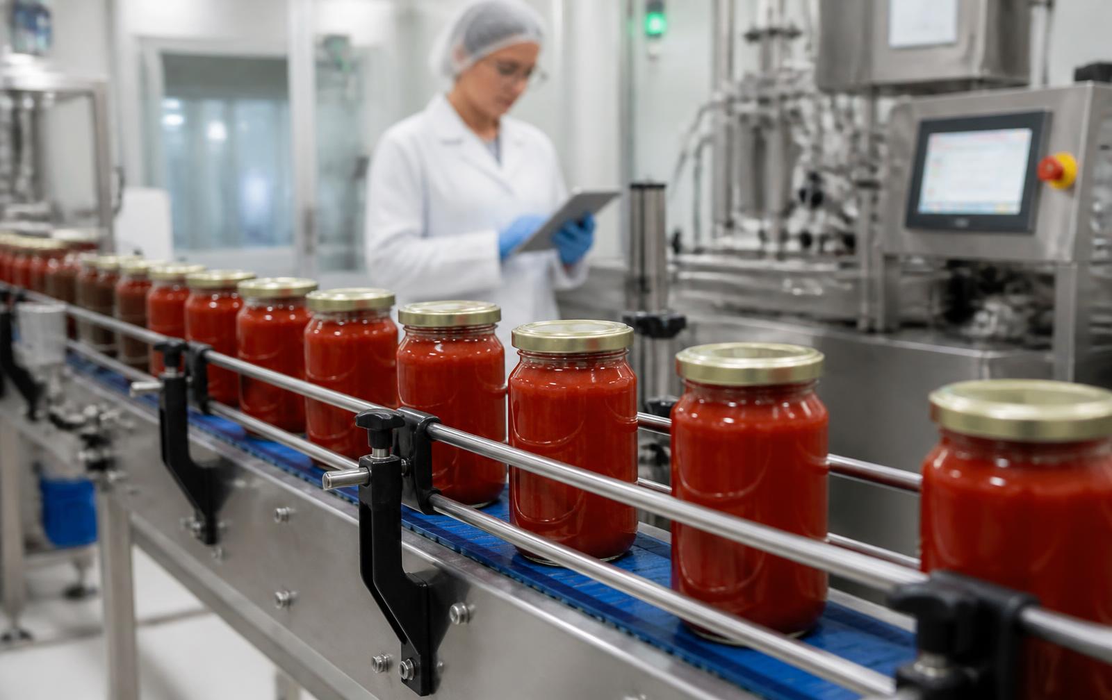 Quality control on a food production line
